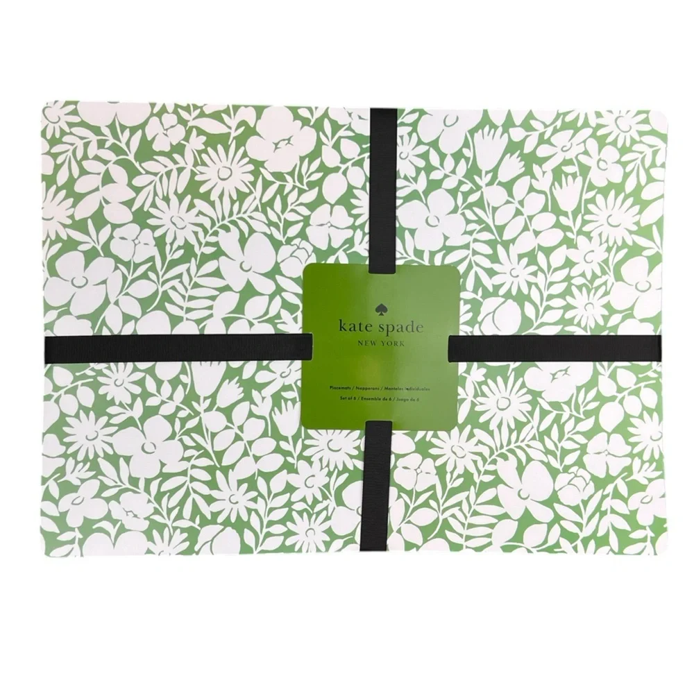 Kate Spade - ‘Matching Floral -placemats/dish towels’. NWT. Firm!